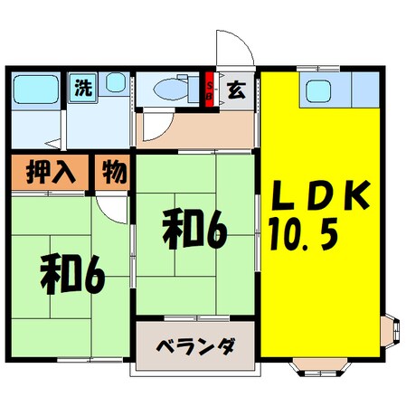 ROBINSON HEIGHTS菅谷A/B（高崎市菅谷町）の物件間取画像